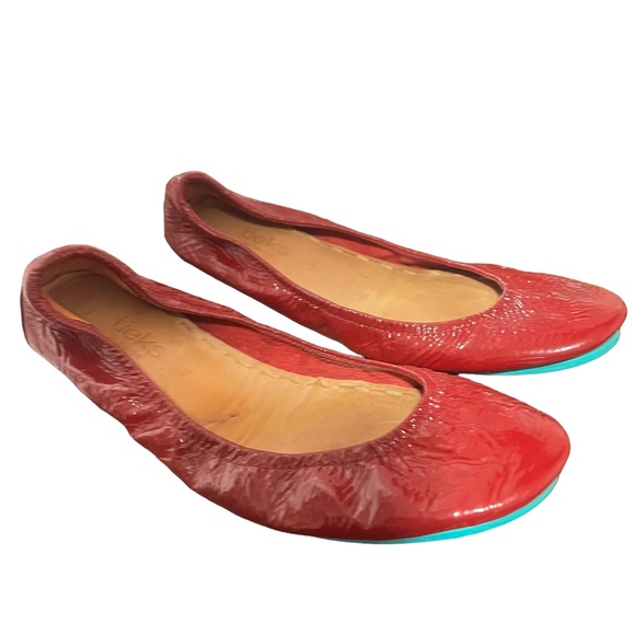 Tieks by Gavrieli ruby red patent leather flats women’s 9 - Picture 6 of 9